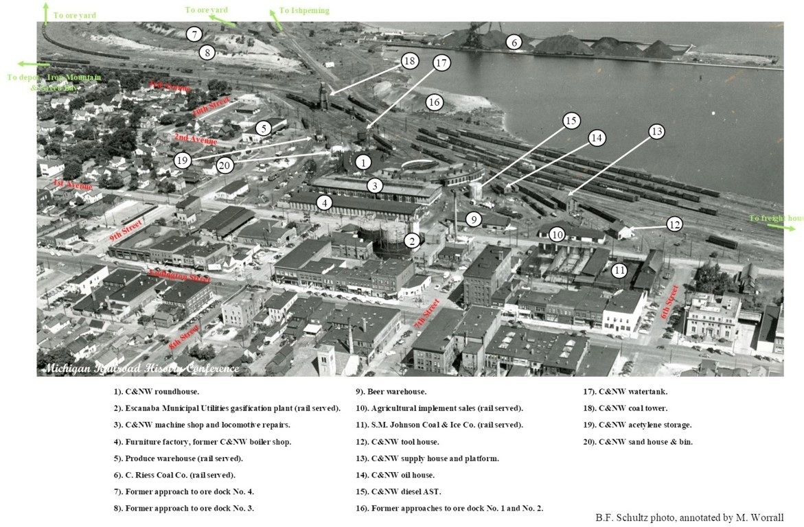 C&NW Escanaba Facilities Overhead View